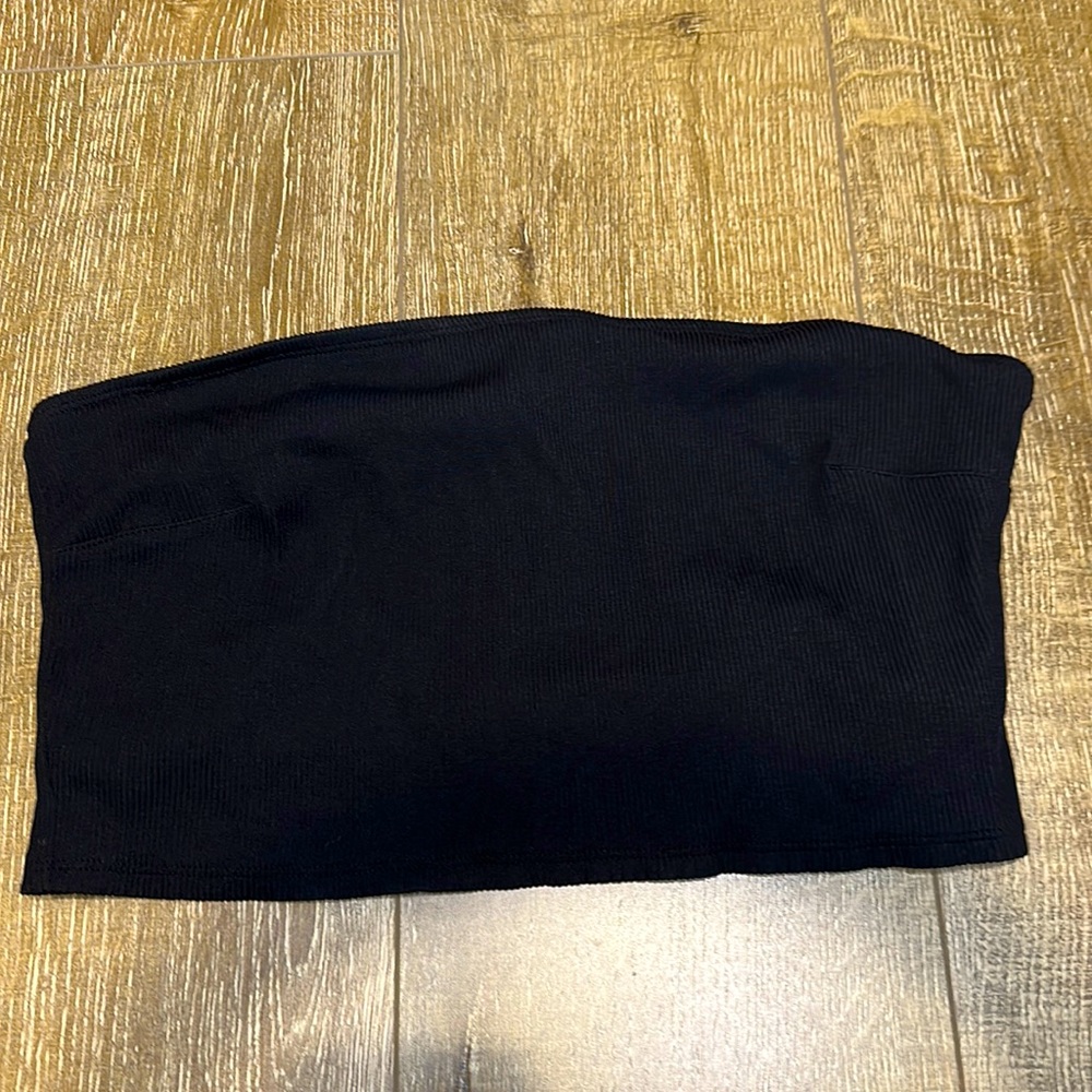 Aerie black bandeau bikini top.